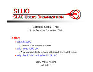 SLUO - SLAC Group/Department Public Websites