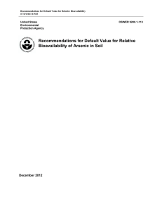 Recommendations for Default Value for Relative Bioavailability of