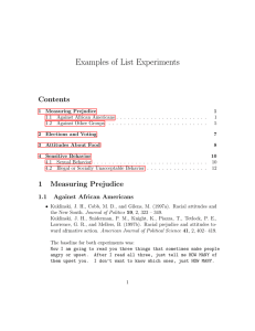 Examples of List Experiments