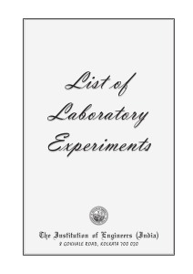 LABORATORY EXPERIMENTS.pmd - the institution of engineers