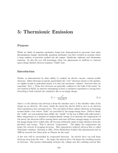 5: Thermionic Emission