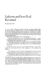 Liahona and Iron Rod Revisited - Dialogue: A Journal of Mormon