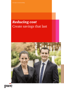 Reduce cost: Create savings that last