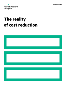 The reality of cost reduction business white paper