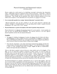 Physical Quantities and Dimensional Analysis
