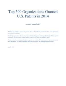 Top 300 Organizations Granted US Patents in 2014