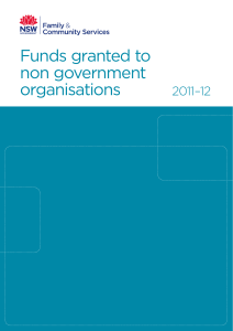 Funds granted to non government organisations