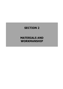 section 2 materials and workmanship