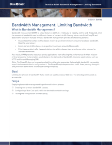 Bandwidth Management: Limiting Bandwidth