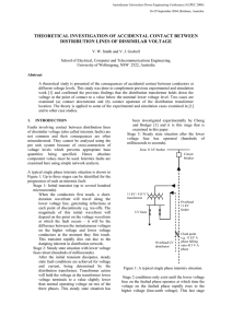 Theoretical Investigation of Accidental Contact between Distribution