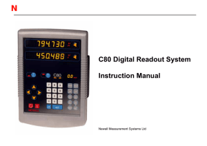 C80 Digital Readout System Instruction Manual