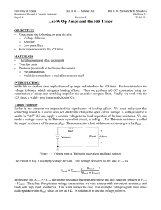 Lab 9: Op Amps and the 555 Timer