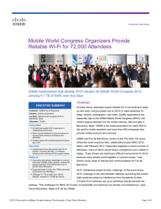 Mobile World Congress Organizers Provide Reliable Wi-Fi