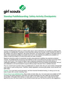 Standup Paddleboarding: Safety Activity Checkpoints