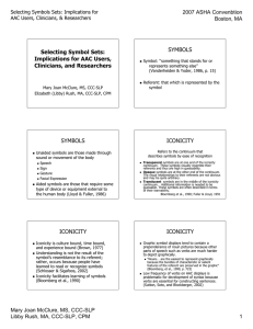 Selecting Symbol Sets - American Speech-Language