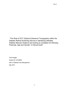 “The Role of OCT (Optical Coherence Tomography) within the