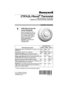69-0274 - CT87A,B,J Round Thermostat