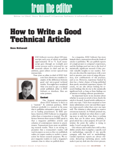 How to Write a Good Technical Article