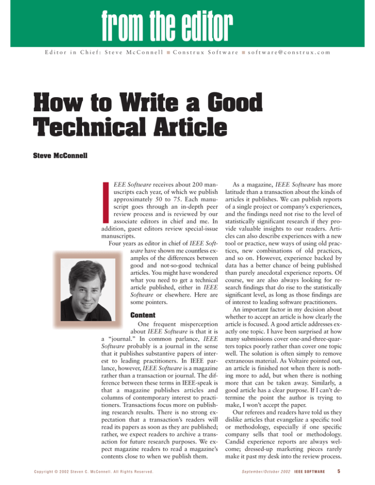 how to write tech articles