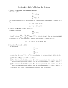 Section 2.5 - Euler`s Method for Systems