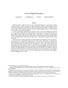 Line-of-Sight Networks - Department of Computer Science