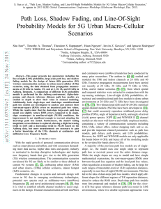 Path Loss, Shadow Fading, and Line-Of-Sight Probability