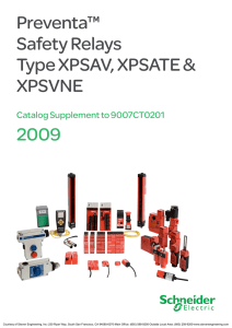 Schneider Electric Preventa Safety Relays XPSAV, XPSATE, XPSVNE