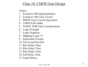 Class 10: CMOS Gate Design