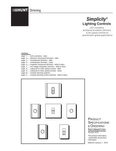 Simplicity® Lighting Controls