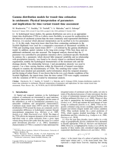 Gamma distribution models for transit time estimation in catchments