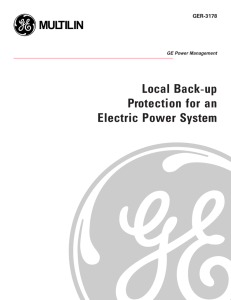Local Backup Protection for an Electric Power System