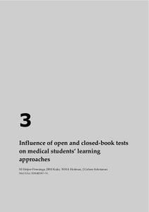 3 Influence of open and closed-book tests on medical students