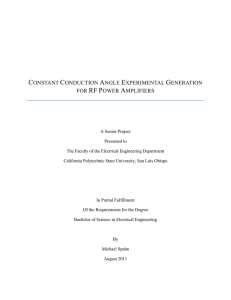 Constant Conduction Angle Experimental Generation for RF Power