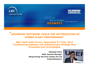 “ADVANCED SOFTWARE TOOLS FOR OPTIMIZATION OF POWER PLANT PERFORMANCE”