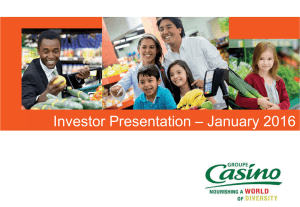 Investor Presentation – January 2016