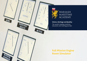 Warsash Full Mission Engine Room Simulator brochure