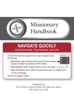 Missionary Handbook - The Church of Jesus Christ of Latter