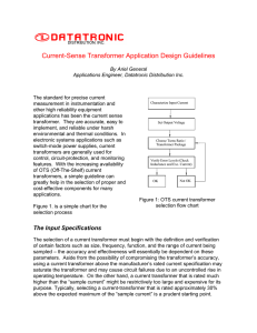 Current-Sense Transformer Application Design