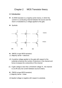 Chapter 2 MOS Transistor theory