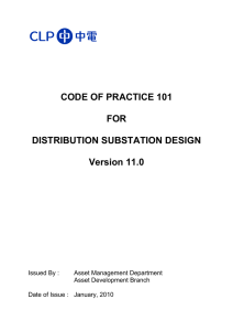 CODE OF PRACTICE 101 FOR DISTRIBUTION SUBSTATION
