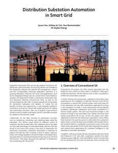 Distribution Substation Automation in Smart Grid