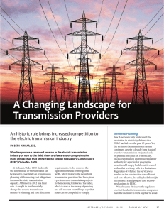 A Changing Landscape for Transmission Providers