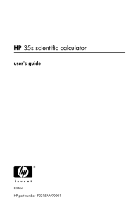 HP 35s scientific calculator