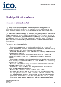 Model publication scheme