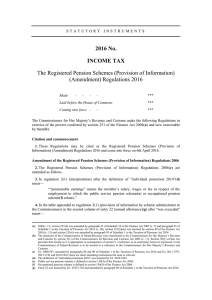 (provision of information) (amendment) Regulations 2016