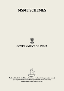 MSME Schemes of Government of India