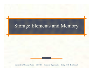 Storage Elements and Memory