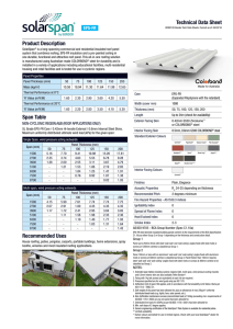 Technical Data Sheet - SolarSpan® Patios and Pergolas