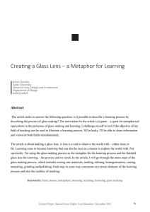 Creating a Glass Lens – a Metaphor for Learning