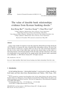 evidence from Korean banking shocks